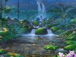Бесплатные мультяшные заставки - Заставка Прекрасный Водопад