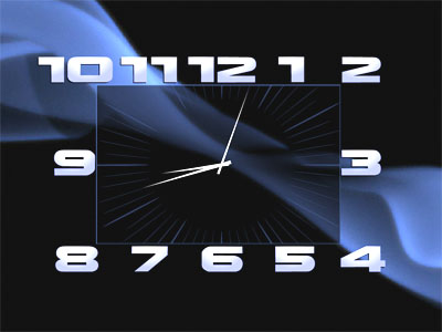 Screenshot vom Programm: Box Clock Screensaver