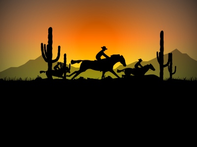 Screenshot of Cowboy Ride Screensaver