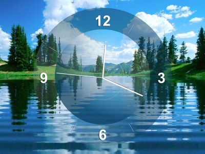 Screenshot of Lake Clock Screensaver 1.0