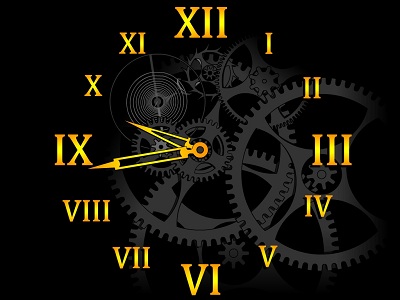 Screenshot of Clock Mechanism Screensaver