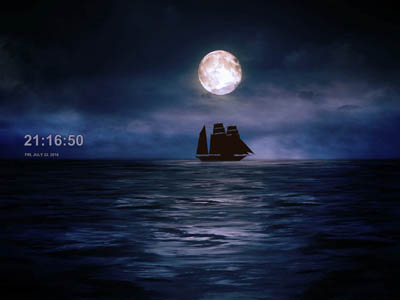 Moonlit Ship Screensaver Windows 11 download