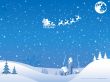 Xmas sleigh flying - christmas wallpaper