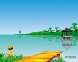 Lake scenery - abstract wallpaper