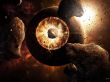 Planets crashing - space wallpaper