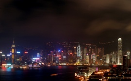Hong Kong By Night Wallpaper