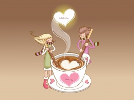 Cup of Love Wallpaper