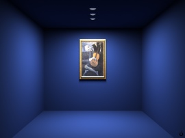 Blue Room Painting Обои