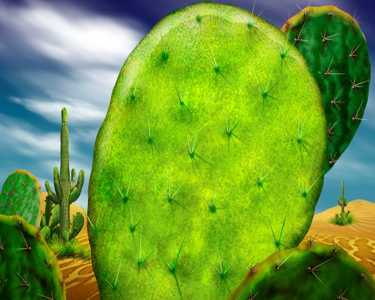 Cactus - landscape wallpaper