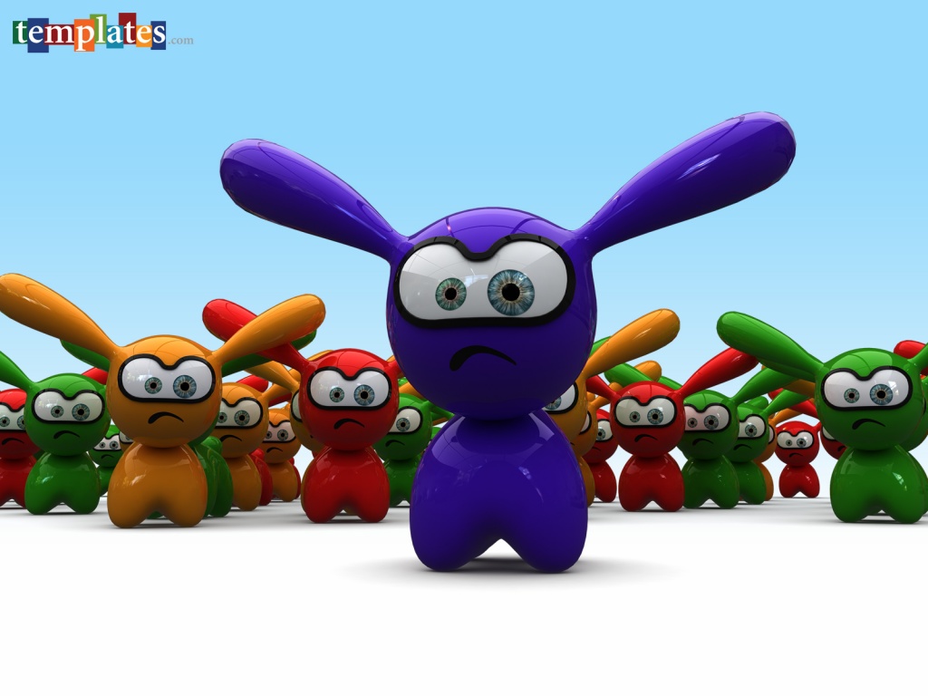 Funny 3D Rabbits - abstract wallpaper Funny 3D Rabbits - abstract wallpaper