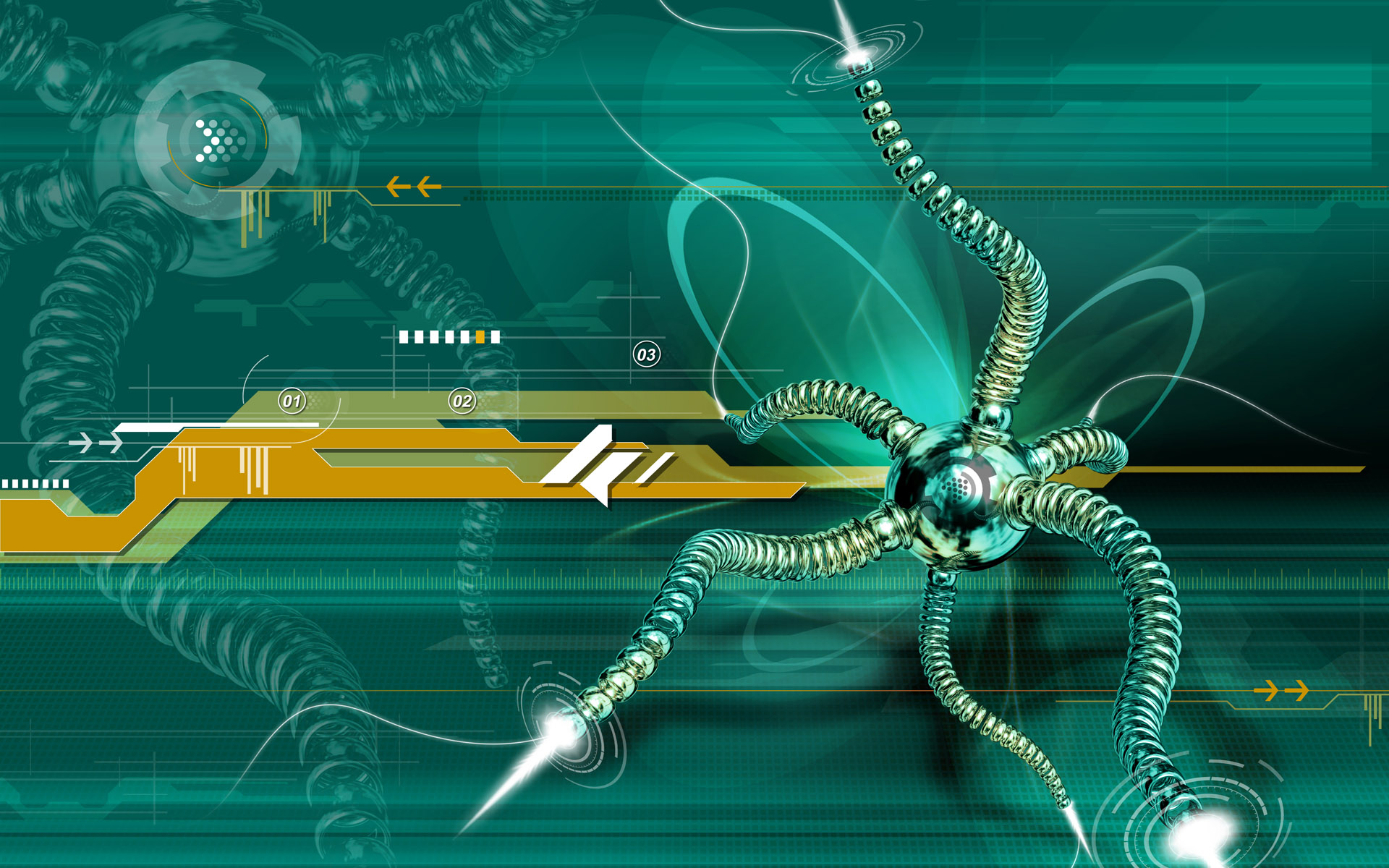 Web Spider 3D - abstract wallpaper