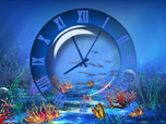 Free Clock Screensavers - Aquatic Clock Screensaver