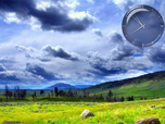 Free Clock Screensavers - Field Clock Screensaver