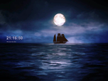 Free Effects Screensavers - Moonlit Ship Screensaver