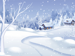 Бесплатные заставки на Рождество - Заставка Утренний Снегопад
