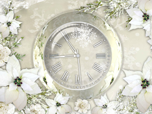 Free Nature Screensavers - Silver Clock Screensaver