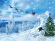 Snowman and sleigh Предпросмотр Обоев