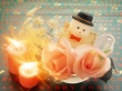 Snowmans Candles Wallpaper Preview