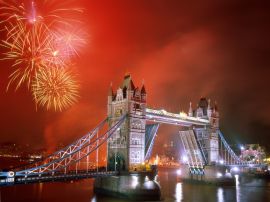 London Bridge lights Обои