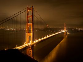 Bridge lit up Обои