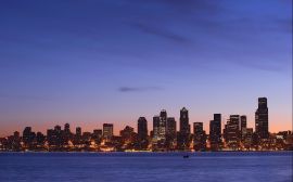 Seattle at dawn Wallpaper