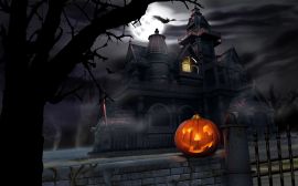 House and pumpkin Wallpaper