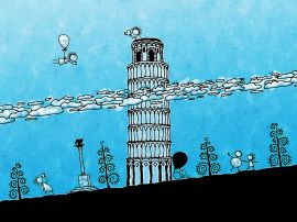 Pisa Tower sketch Wallpaper