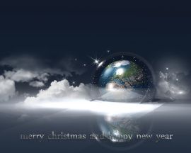 Earth and Xmas Обои