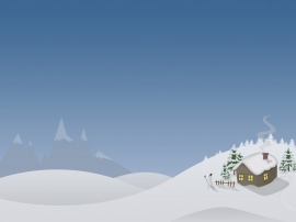 Winter house Wallpaper