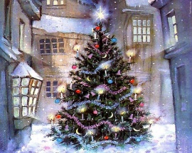 Christmas tree inside Wallpaper