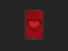 Heart on black Обои