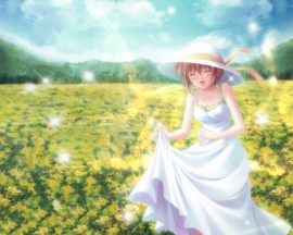 Spring girl Wallpaper