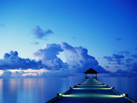 Vista blue dock Wallpaper