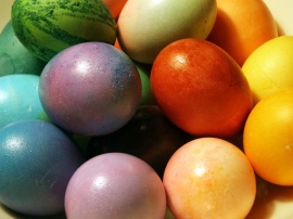 Easter colored eggs Обои