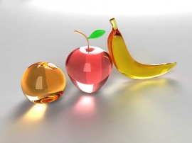 Glass fruits Wallpaper