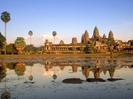 Angor Wat at Sunset Wallpaper