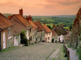 Gold Hill Cottages Wallpaper