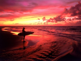 Surfer at Twilight Wallpaper