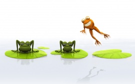 Jumping frog Wallpaper