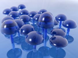 Synthetic Mushrooms Wallpaper