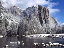 El Capitain In Winter Обои