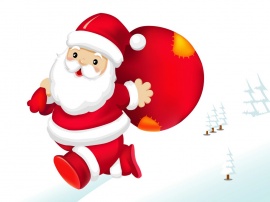 Santa On The Run Wallpaper