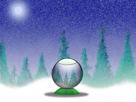 Snowy Globe Обои