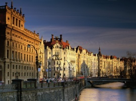 Vltava River Prague Обои