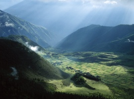 Tibet Fields Wallpaper