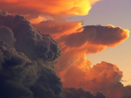 Cumulus at Sunset Wallpaper