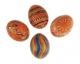 Red Easter Eggs Обои