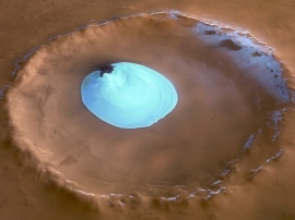 Mars Ice Crater Wallpaper