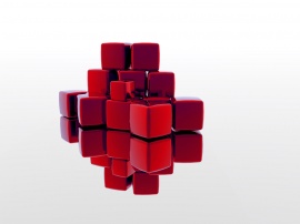 Red Blocks Обои