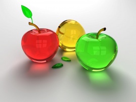 Glass Apples Обои